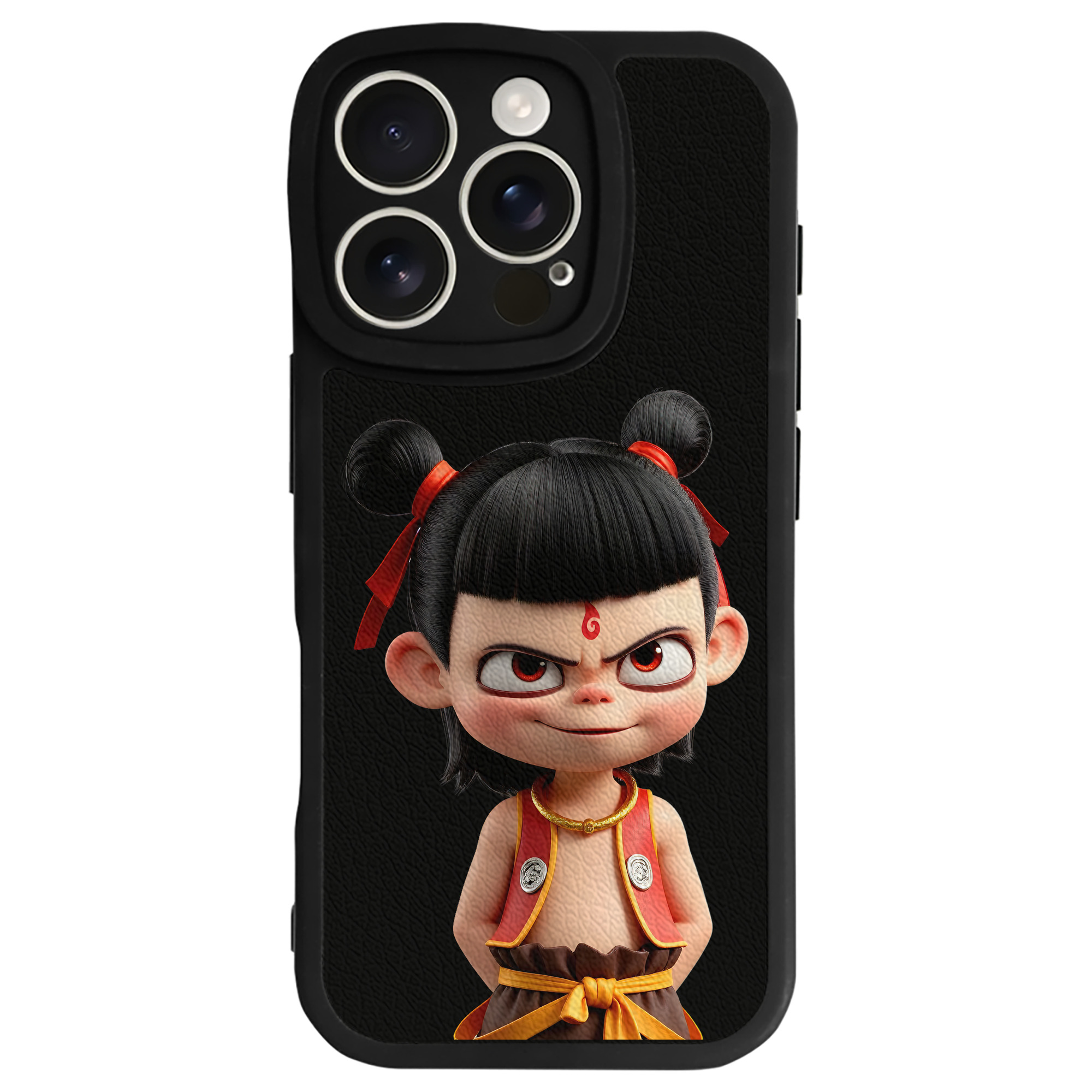 （画像用） Ne Zha 2 ナタ 魔童の大暴れ 【iPhone 16シリーズ対応】シリコンスマホケース（レザー調） 材質：シリコン